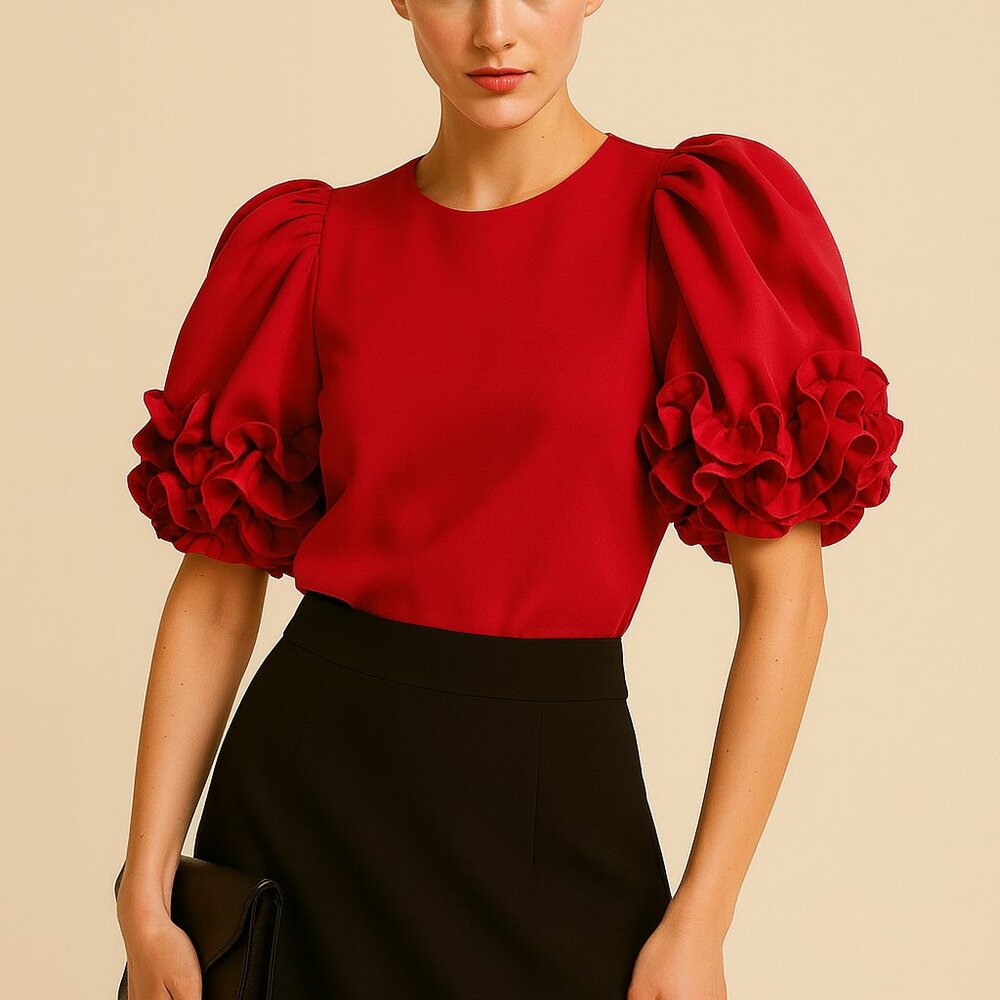 alberto makali WOMAN Puff‑Sleeve Blouse - Picture 16 of 16